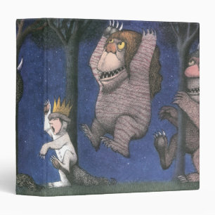 Wild Things and Max Dancing in Moonlight 3 Ring Binder