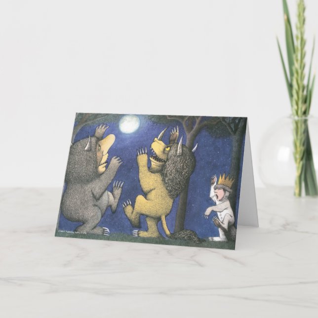 Wild Things and Max Dancing in Moonlight Card (Front)