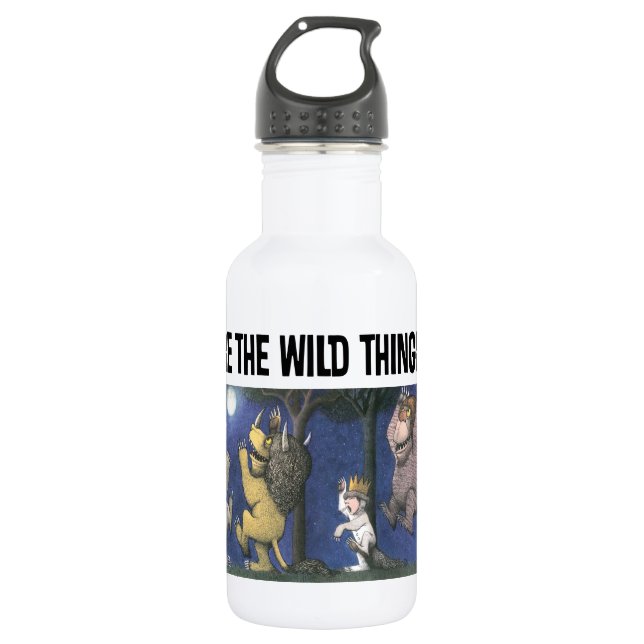 Wild Things and Max Dancing in Moonlight Stainless Steel Water Bottle (Front)