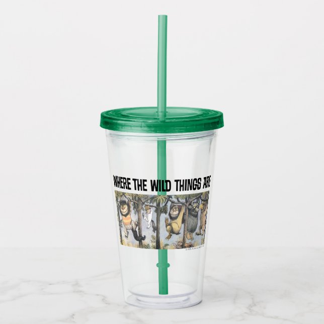 Wild Things and Max Swinging From Trees Acrylic Tumbler (Front)