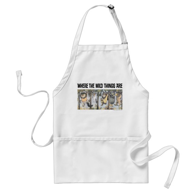 Wild Things and Max Swinging From Trees Adult Apron (Front)