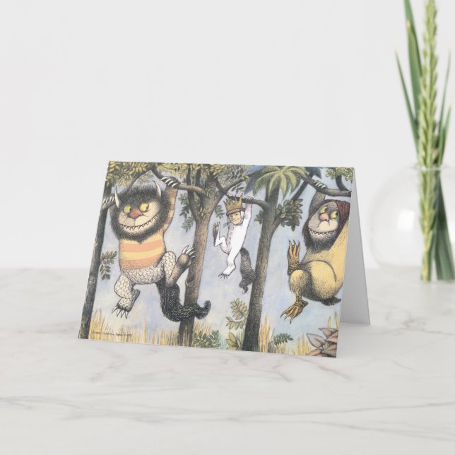 Wild Things and Max Swinging From Trees Card (Front)