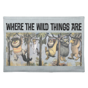 Wild Things and Max Swinging From Trees Cloth Placemat
