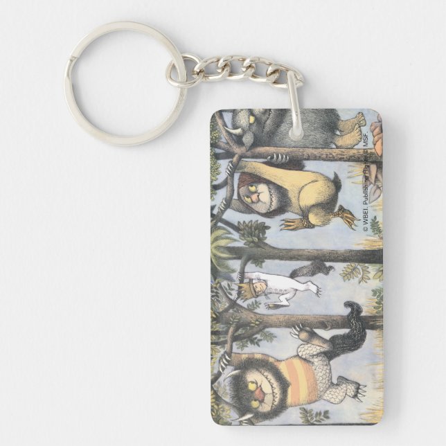 Wild Things and Max Swinging From Trees Keychain (Front)