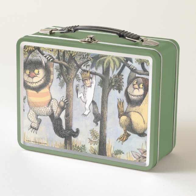Wild Things and Max Swinging From Trees Metal Lunch Box (Front)