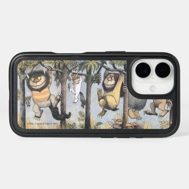 Wild Things and Max Swinging From Trees Otterbox iPhone Case (Back Horizontal)