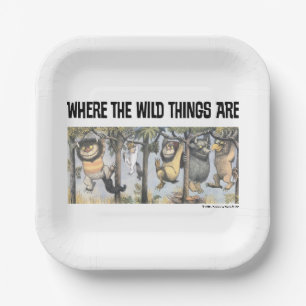 Wild Things and Max Swinging From Trees Paper Plates