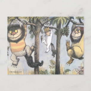Wild Things and Max Swinging From Trees Postcard