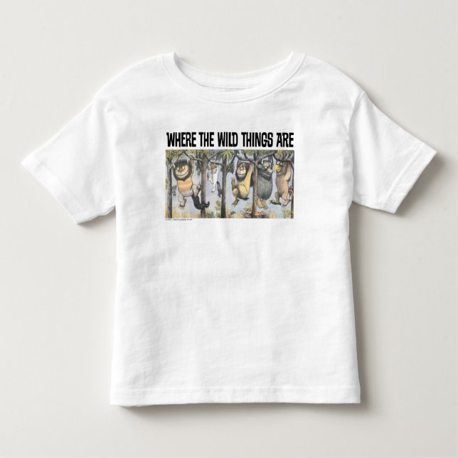 Wild Things and Max Swinging From Trees Toddler T-shirt (Front)