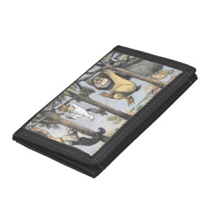 Wild Things and Max Swinging From Trees Trifold Wallet