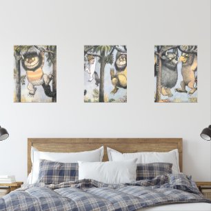 Wild Things and Max Swinging From Trees Wall Art Sets