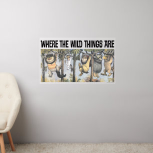 Wild Things and Max Swinging From Trees Wall Decal