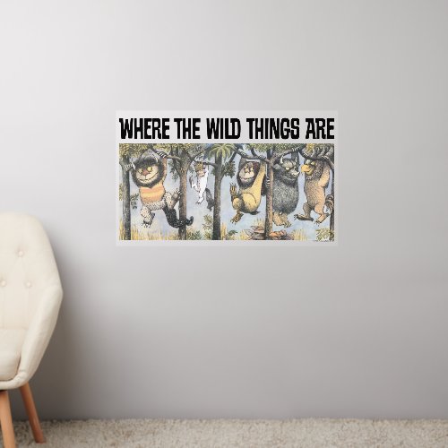 Wild Things and Max Swinging From Trees Wall Decal