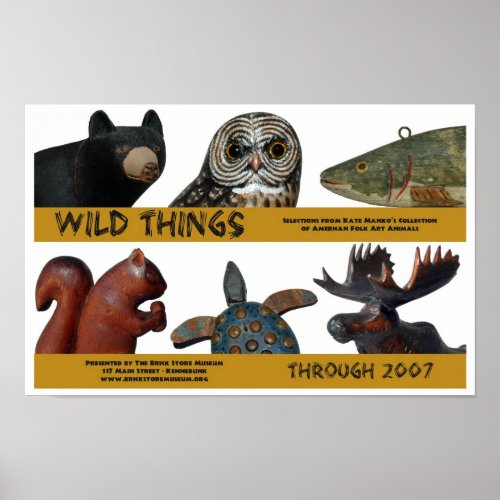 Wild Things exhibition poster
