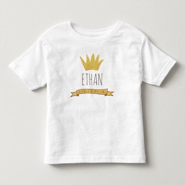 Wild Things Gold Crown Birthday T Shirt Boy (Front)
