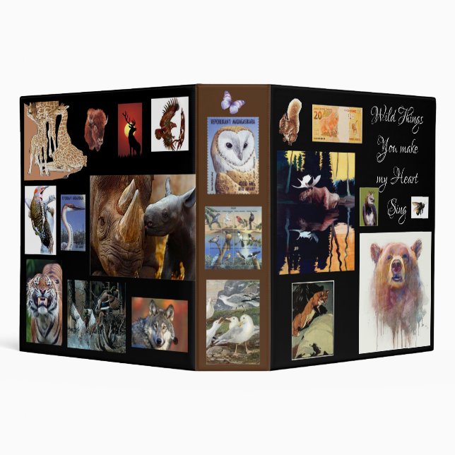 "Wild Things You Make My heart Sing" 3 Ring Binder (Background)