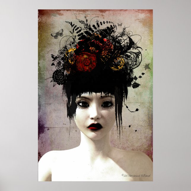 Wild Thoughts Surreal Gothic Art Poster (Front)