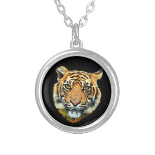  locket necklace Tiger, Tiger Locket Jewelry, Tiger Pendant,Tiger  Gift, Tiger Charm, Animal Necklace: Clothing, Shoes & Jewelry