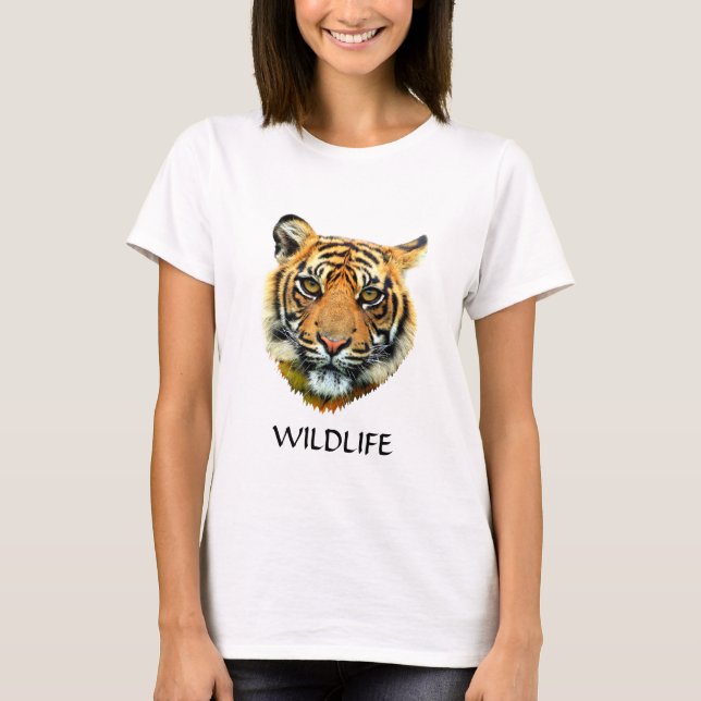 Wild Tiger Animal Face T-Shirt (Front)