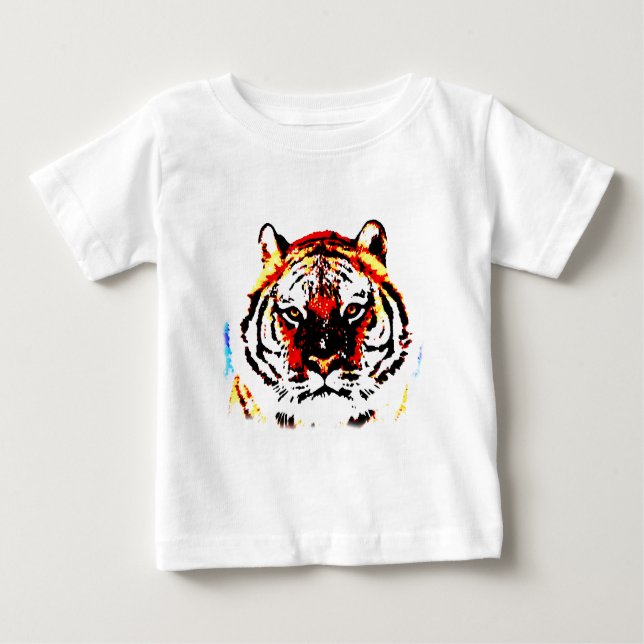 Wild Tiger Artwork Baby T-Shirt (Front)