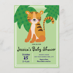 Wild Tiger Baby Shower Invitation