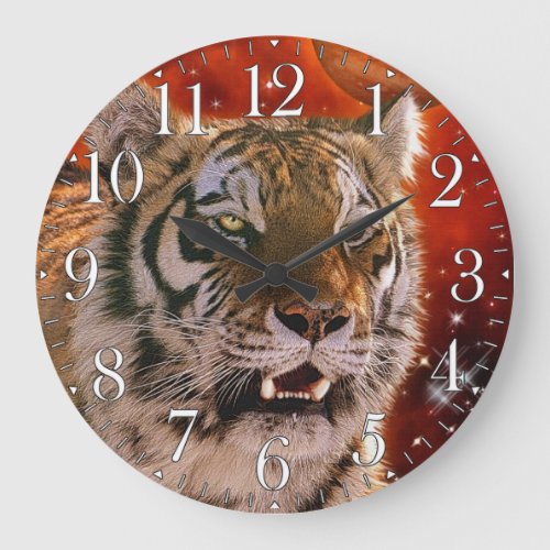 Wild Tiger Big Cat Art Animal_lover Wall Clock