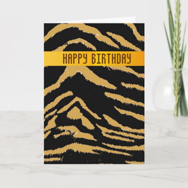 Wild Tiger Birthday Card (Front)
