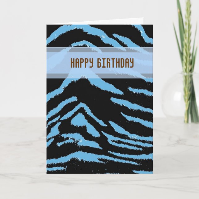 Wild Tiger Birthday Card (Front)