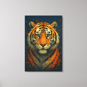 Wild Tiger – Bold Painted Portrait Canvas Print