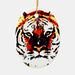 Wild Tiger Ceramic Ornament
