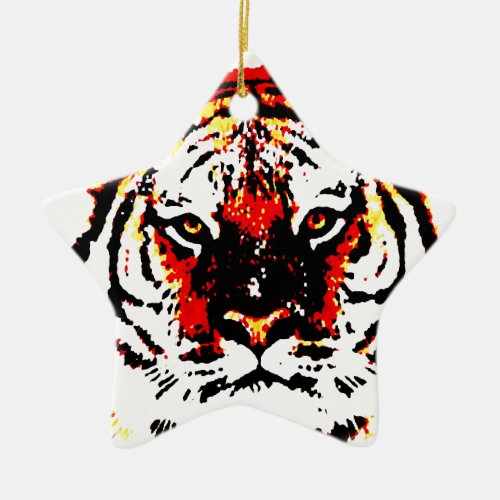 Wild Tiger Ceramic Ornament