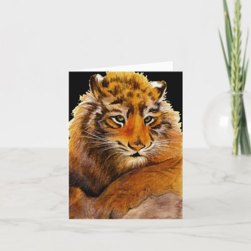 Wild Tiger Cub Get Well Card