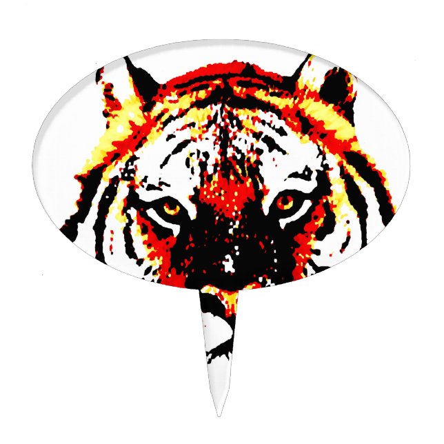 Wild Tiger Eyes Cake Topper (Front)