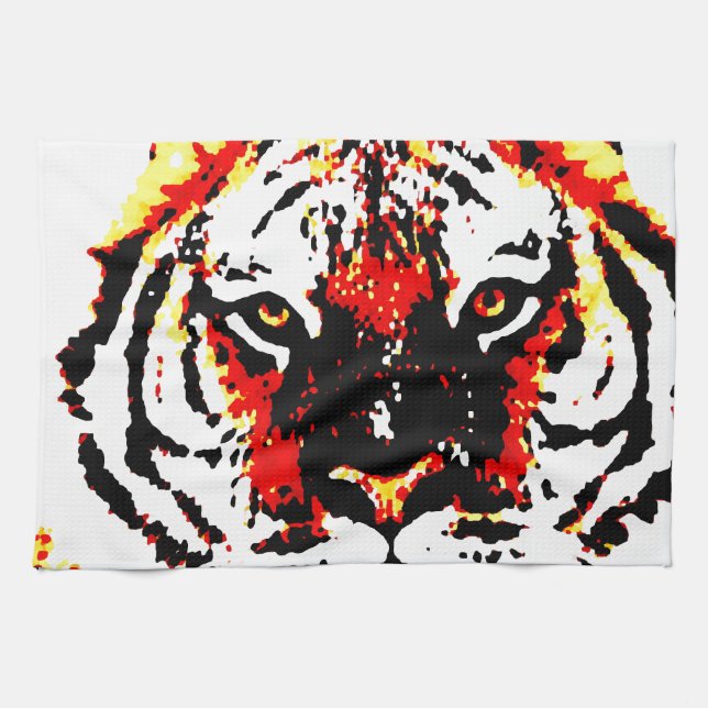 Wild Tiger Eyes Towel (Horizontal)