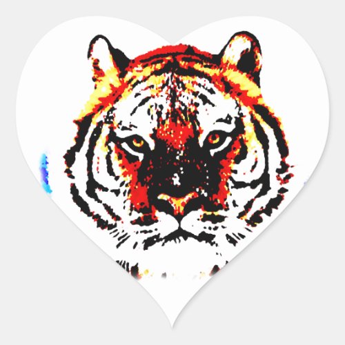 Wild Tiger Heart Sticker