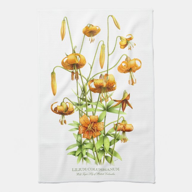 Wild Tiger Lilies Towel (Vertical)