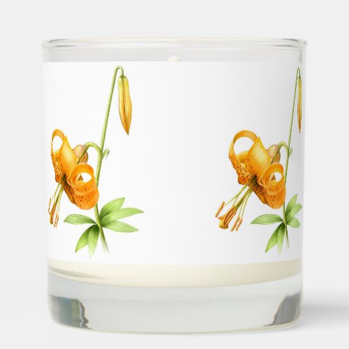 Wild Tiger Lily Flower Botanical Art Scented Candle