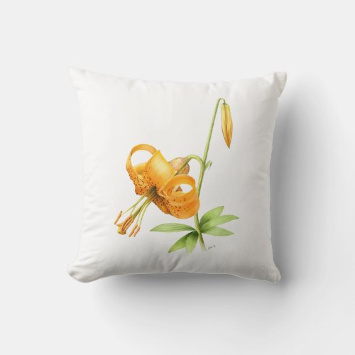 Wild Tiger Lily Throw Pillow
