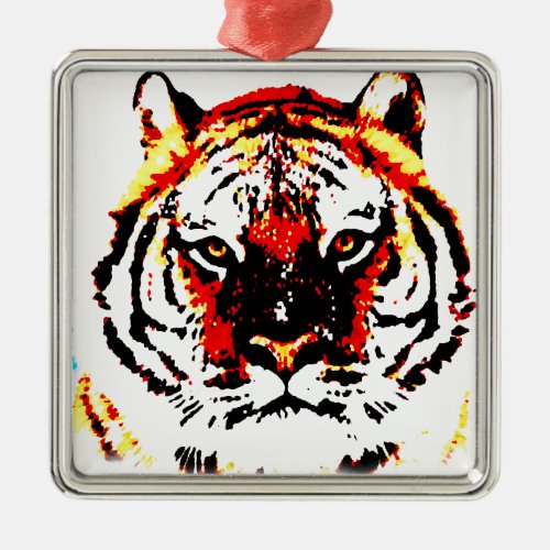 Wild Tiger Metal Ornament