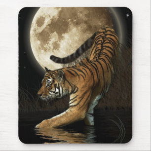WILD TIGER & MOON Mousepad