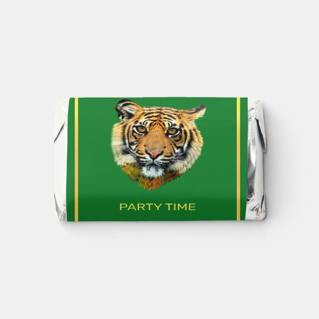 Wild Tiger on Green Hershey's Miniatures (Front)