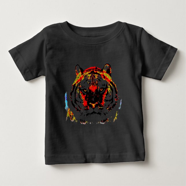 Wild Tiger Pop Art Baby T-Shirt (Front)