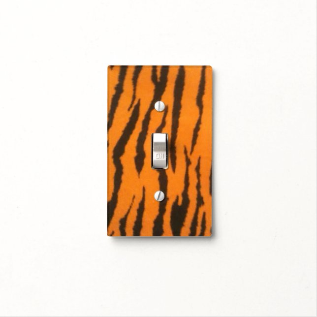 Wild Tiger Print Light Switch Cover (In Situ)