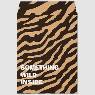 Wild Tiger Print Something Wild Inside Envelope Mailers