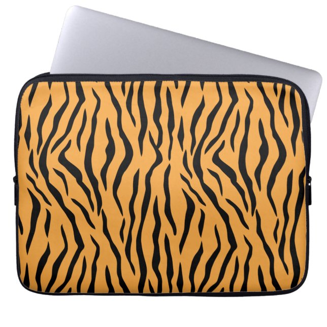 Wild Tiger Skin Pattern Laptop Sleeve (Front)
