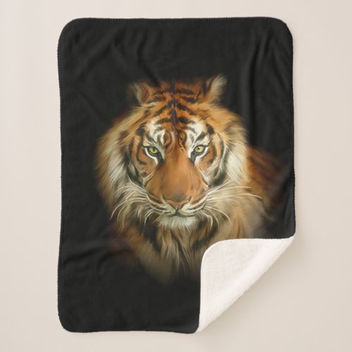 Wild Tiger Small Sherpa Fleece Blanket