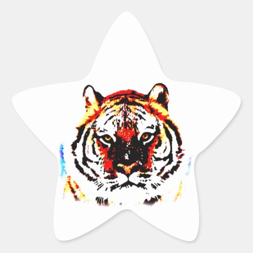 Wild Tiger Star Sticker
