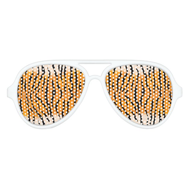Wild Tiger Stripes Aviator Sunglasses (Front)