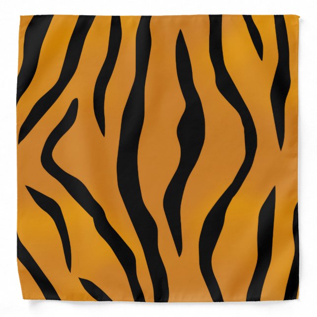 Wild Tiger Stripes Pattern Bandana (Front)