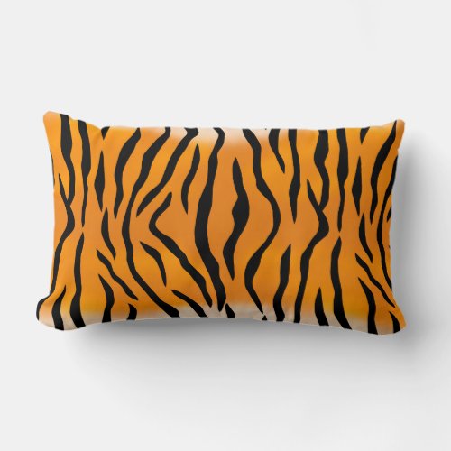 Wild Tiger Stripes Pattern Lumbar Pillow
